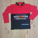 Worldwide collared long sleeve shirt