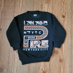 Charcoal and orange effect sweater