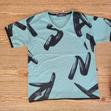 Spaced Letters Color Palette- Short sleeve T-Shirt